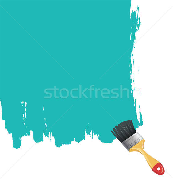 Pincel azul Splash pared trabajo arte Foto stock © anastasiya_popov