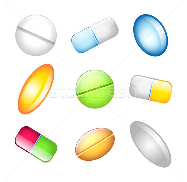 Icons tablets and pills  Stock photo © anastasiya_popov