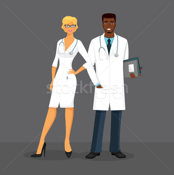 Homem mulher médicos médico médico fundo Foto stock © anastasiya_popov