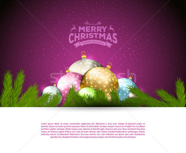 Christmas balls template background Stock photo © anastasiya_popov