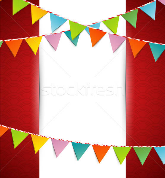 Bunting party color flags Stock photo © anastasiya_popov