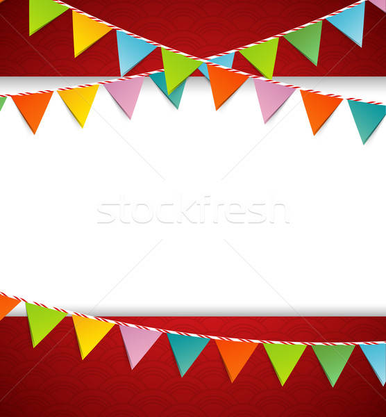 Bunting party color flags Stock photo © anastasiya_popov