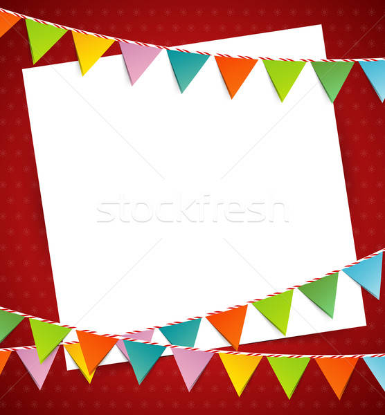 Bunting party color flags Stock photo © anastasiya_popov