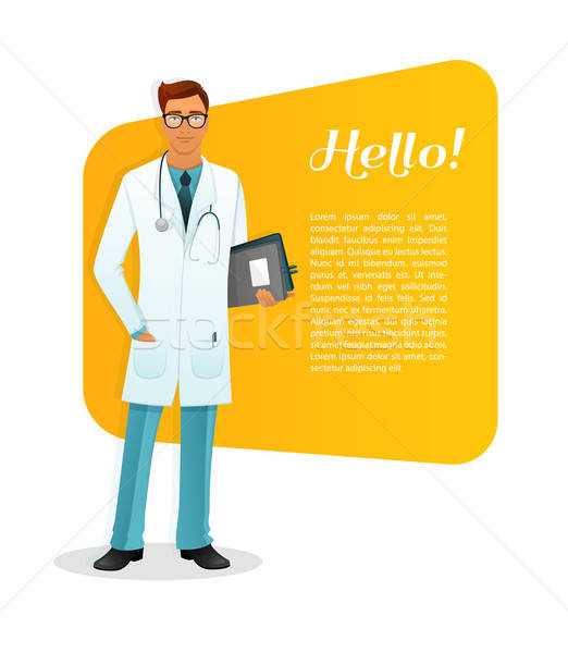 Stock photo: Doctor character man image
