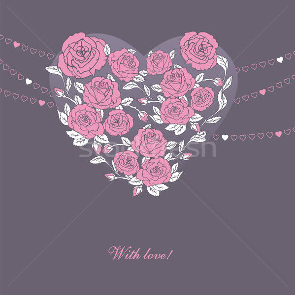 Floral coração casamento amor beleza arte Foto stock © anastasiya_popov
