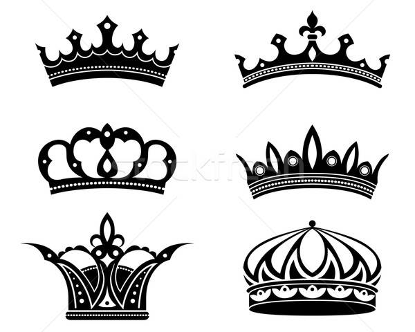 Regal semna retro coroană epocă antic Imagine de stoc © anbuch