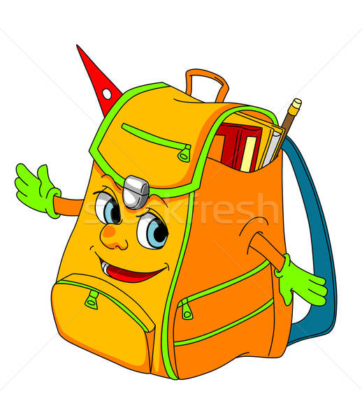 Cartoon school satchel Stock photo © anbuch