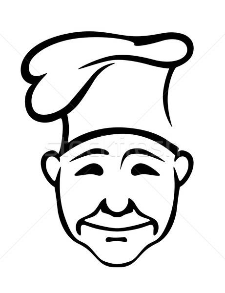 Joyful chef in a high hat Stock photo © anbuch