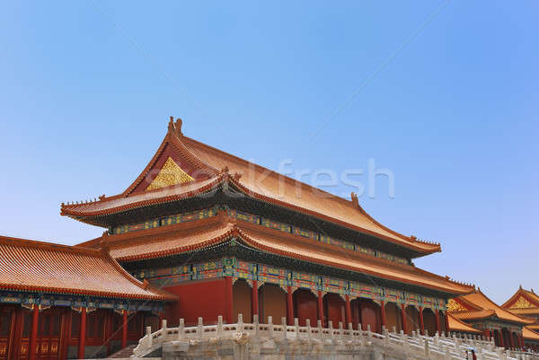 Eski tapınak yasak Şehir Bina mavi Stok fotoğraf © anbuch