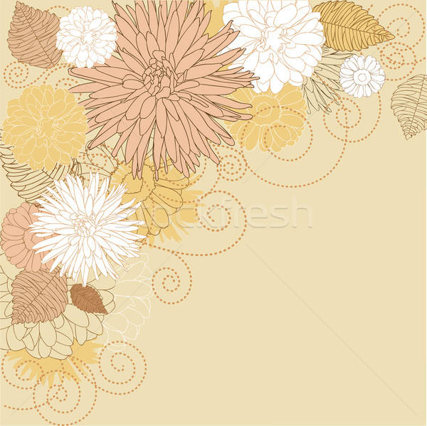 Abstrakten Fanfare Blumen Design Hintergrund Stoff Stock foto © anbuch
