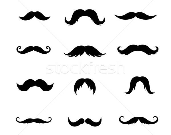 Set of mustaches Stock photo © anbuch