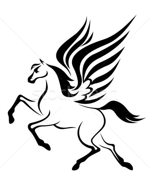 Pegasus horse with wings Stock photo © anbuch