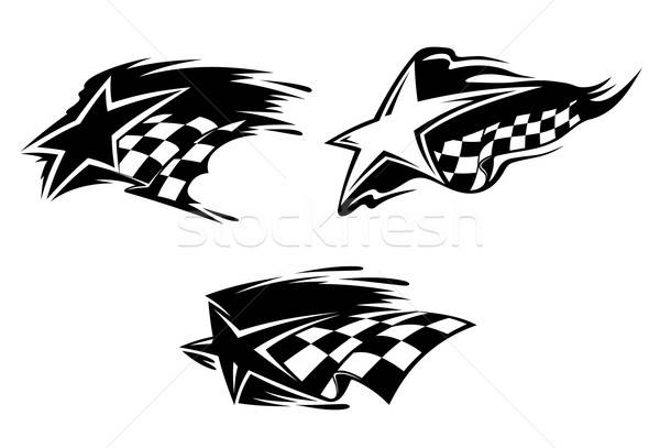 Racing Symbole Set Sport Design Sport Stock foto © anbuch