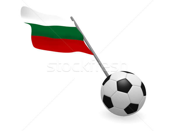 サッカーボール フラグ ブルガリア サッカー 選手権 3D ストックフォト © andreasberheide