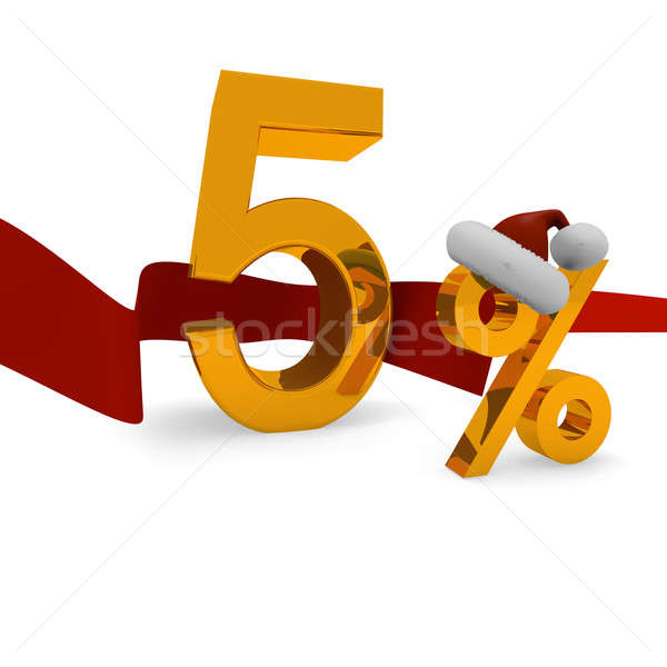 5 percent Christmas discount Stock photo © andreasberheide