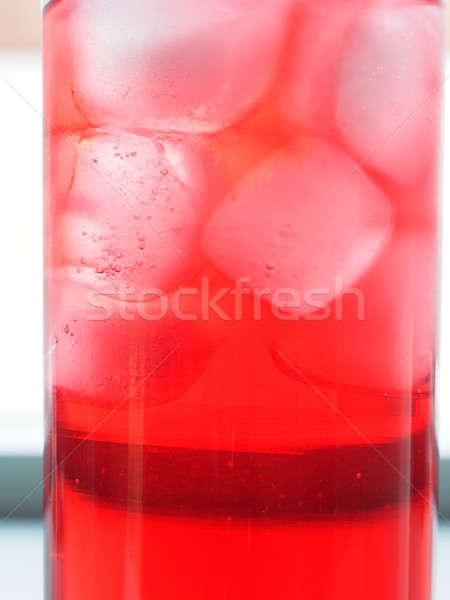 Rojo bebida fría frío beber hielo vidrio Foto stock © andreasberheide