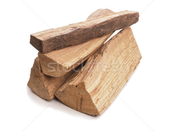 Pile of beech fire wood on white Stock photo © andreasberheide