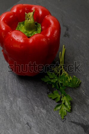 Friss piros bors petrezselyem sötét étel Stock fotó © andreasberheide