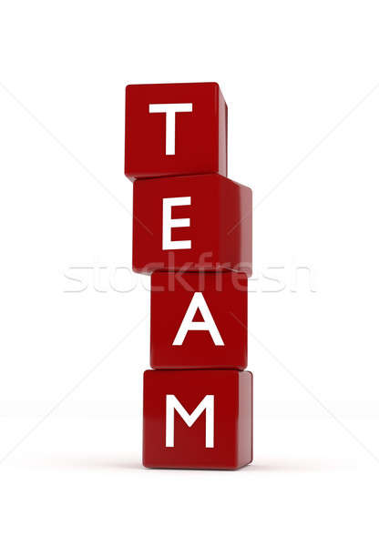 Stockfoto: Rood · woord · team · 3D · afbeelding