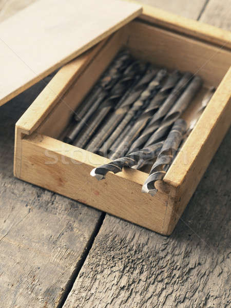 Old drills in a box Stock photo © andreasberheide