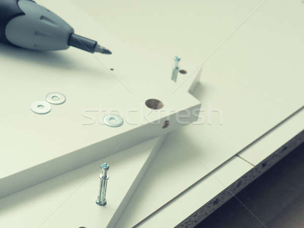 Furniture parts with screwdriver Stock photo © andreasberheide