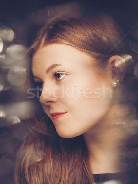 Pompás szépség portré retro film stílus Stock fotó © andreasberheide