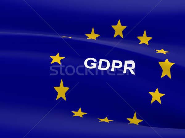 Stock photo: European Union flag with GDPR