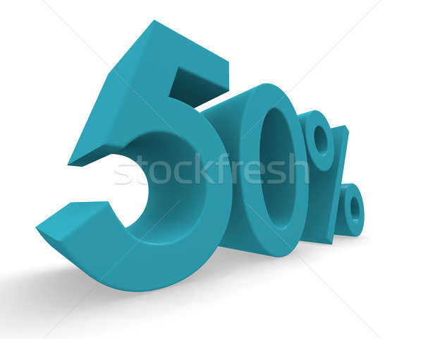 50 percent 3d rendering Stock photo © andreasberheide