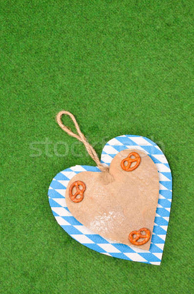 Oktoberfest background with a heart shape Stock photo © andreasberheide