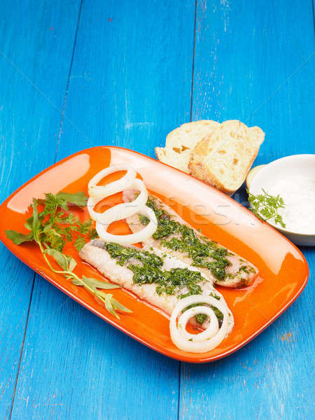 Herring with marinade Stock photo © andreasberheide