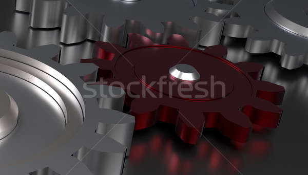 Cog ruedas trabajo en equipo imagen 3D Foto stock © andreasberheide