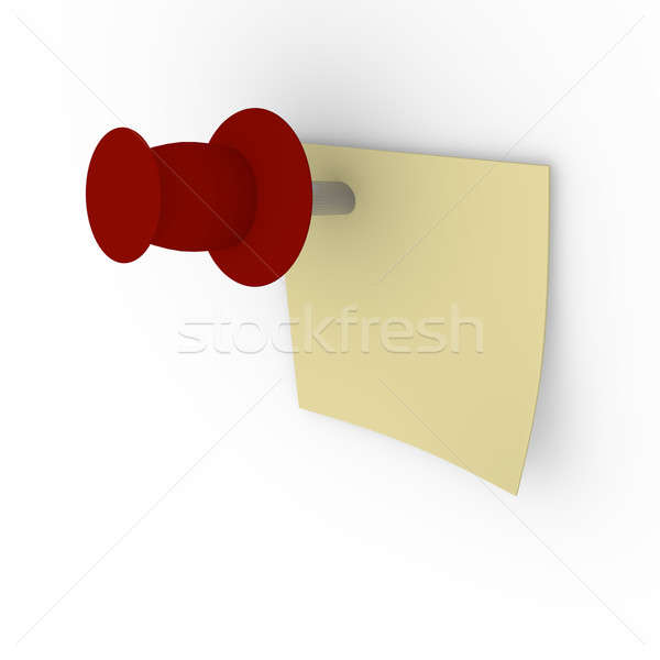 Nota pegajosa vermelho 3D imagem negócio Foto stock © andreasberheide