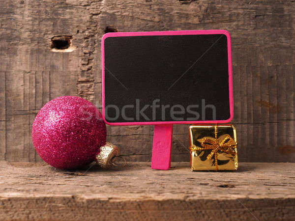 Christmas decoration with chalkboard Stock photo © andreasberheide