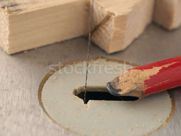 Wood working with a scroll saw Stock photo © andreasberheide