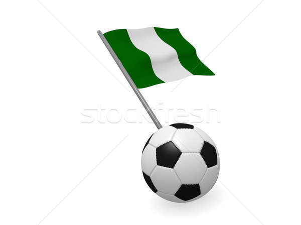 Fußball Flagge Nigeria Fußball Meisterschaft 3D Stock foto © andreasberheide