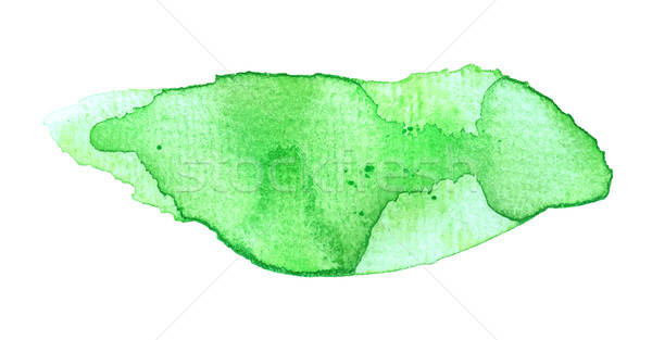 Green watercolor blob Stock photo © andreasberheide