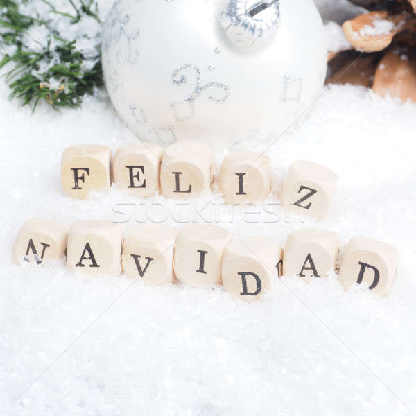 Spanish Merry Christmas background Stock photo © andreasberheide