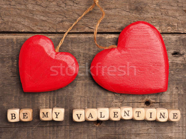 Wooden dices with heart shape Stock photo © andreasberheide