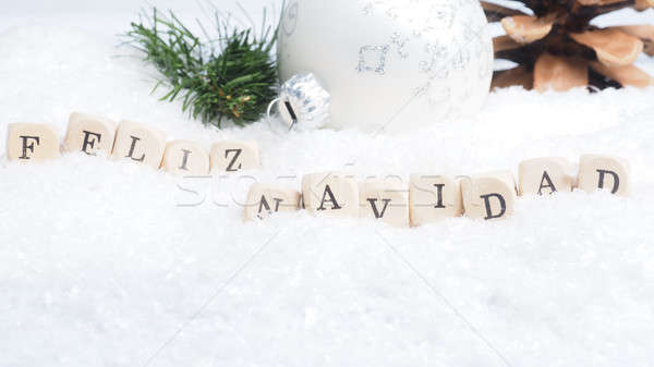 Spanish Merry Christmas background Stock photo © andreasberheide