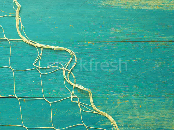 Verweerde hout visnet oude houtstructuur zeevruchten Stockfoto © andreasberheide