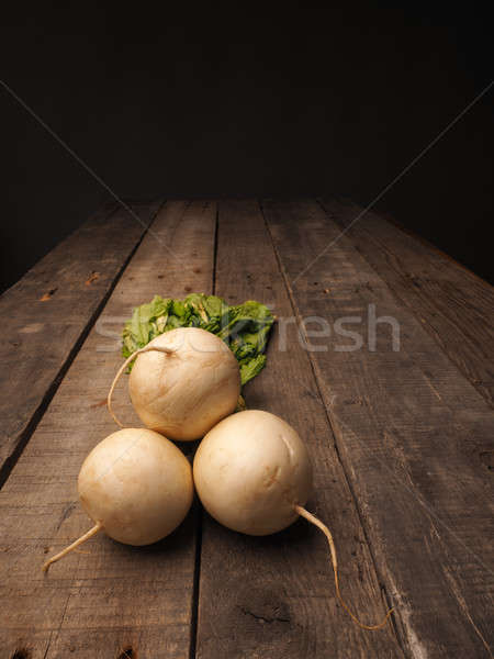 Three may turnip on wood Stock photo © andreasberheide