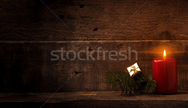 Primeiro advento vela ardente natal espaço Foto stock © andreasberheide