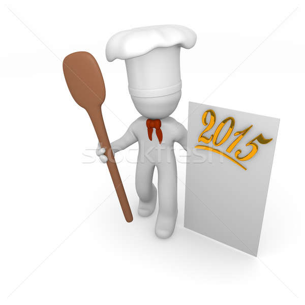 Foto stock: Dourado · menu · 2015 · padeiro · homem · branco