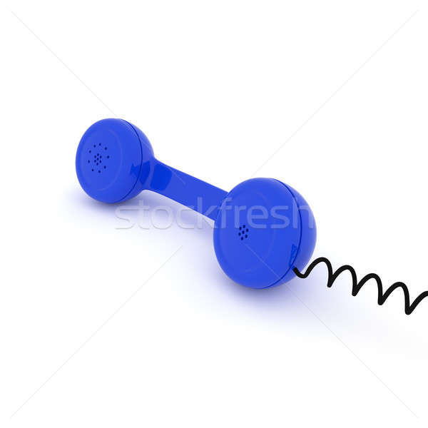 Stock photo: Blue phone, contact or service concept