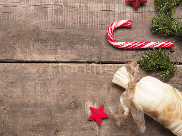 Christmas background with old wood Stock photo © andreasberheide