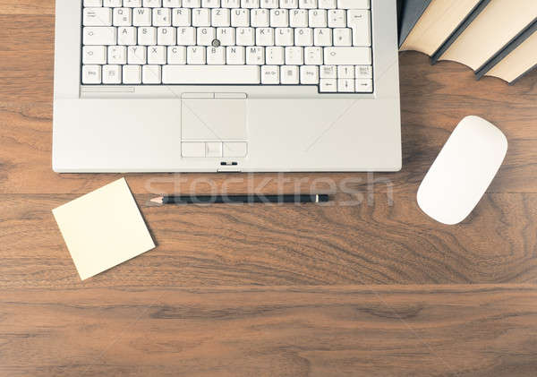 Laptop on desk header Stock photo © andreasberheide