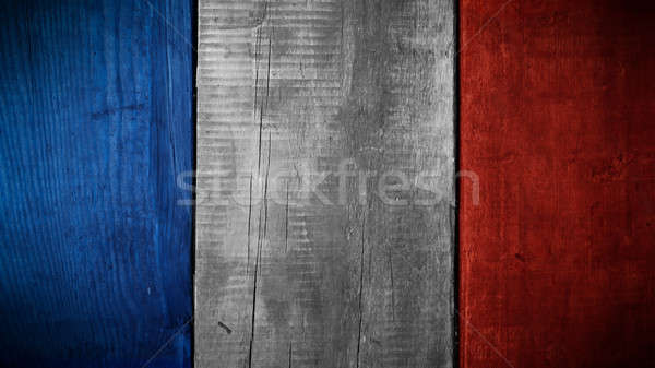 French flag on wood Stock photo © andreasberheide