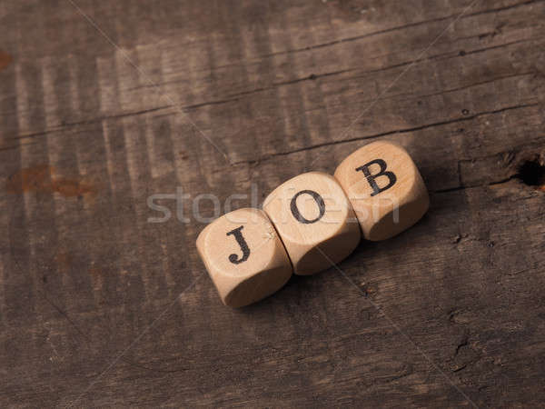 Bois mot Emploi rustique table en bois espace Photo stock © andreasberheide