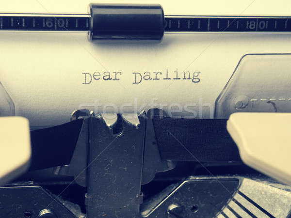 Vintage letter with the words Dear Darling Stock photo © andreasberheide