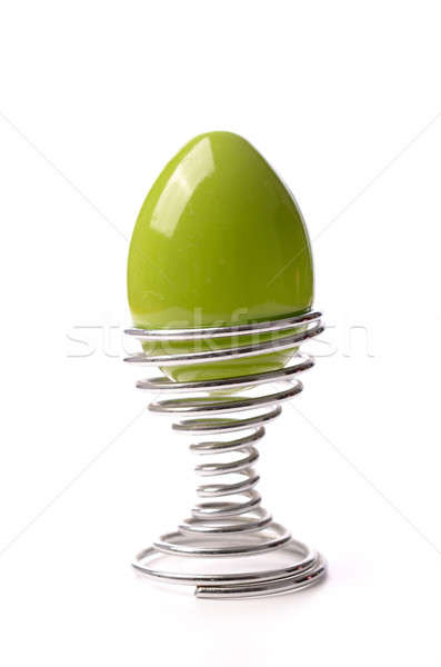 Groene easter egg eierdopje witte Pasen voorjaar Stockfoto © andreasberheide